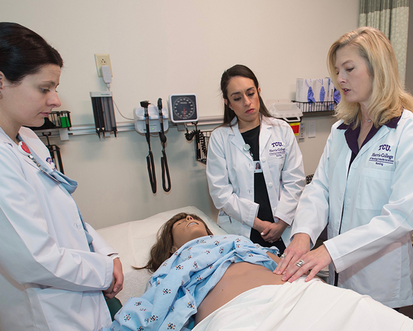 AGACNP students working on a patient simulation