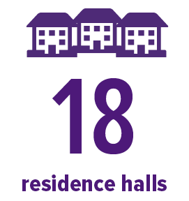 18 residence halls