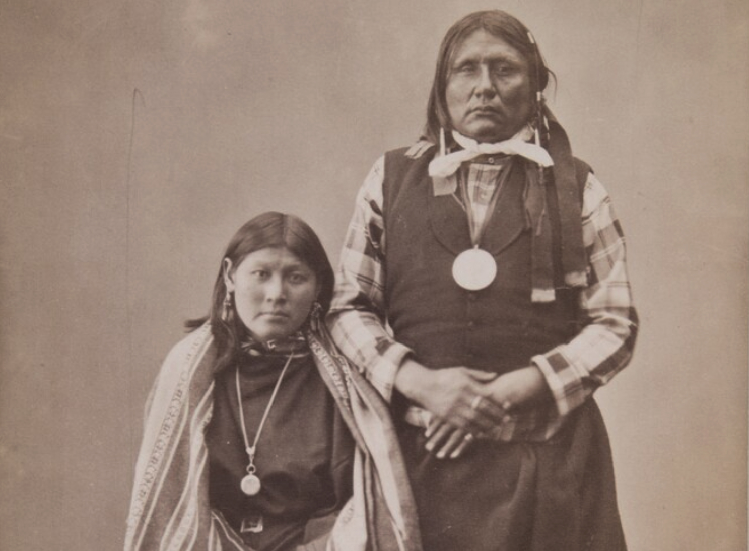 A late 1800s Kiowa couple from the Amon Carter collection