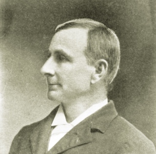 A black and white portrait of TCU founder Addison Clark in 1897