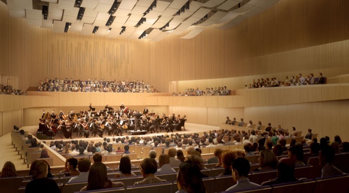 Rendering of new music building