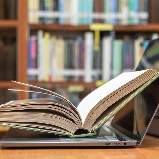 books and laptop