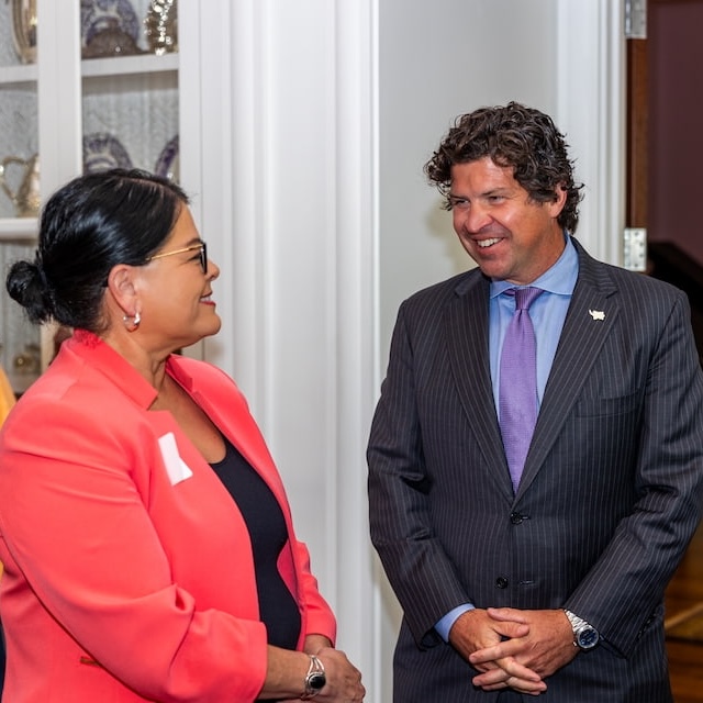 Wichita and Affiliated Tribes President Terri Parton and TCU President Daniel W. Pullin