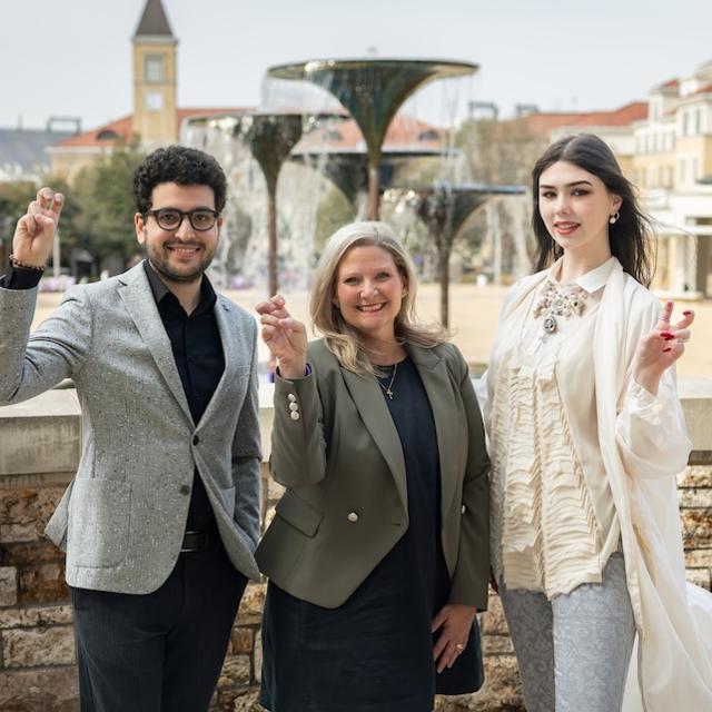 From left: Ugur Topkiran, Shannon Matthews, Adelaide Lovett