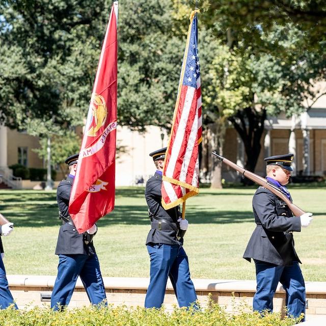  A memorial for the anniversary of Lance Corporal Benjamin Whetstone Schmidt’s death was held on the TCU campus.