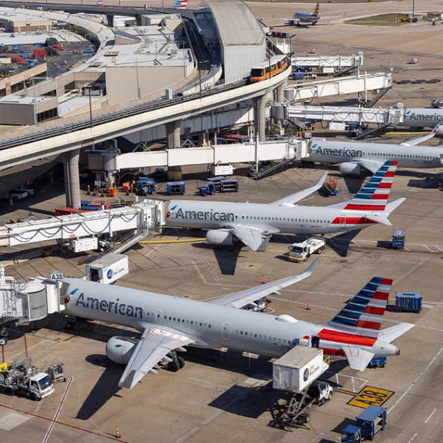 American Airlines Planes at DFW Airport