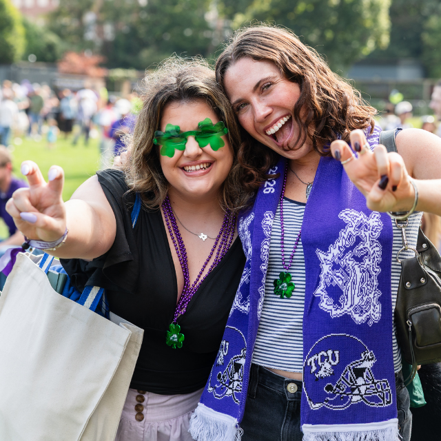Two TCU fans in Dublin