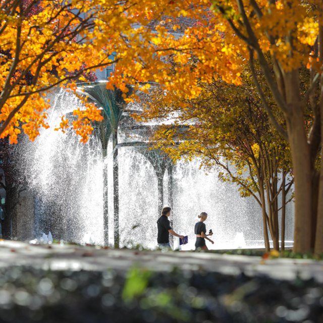 Photo of TCU campus in fall