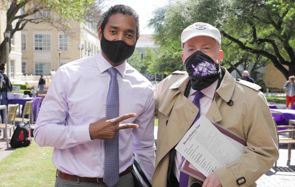 Dr. Gooding and TCU Chancellor Victor J. Boschini Jr.