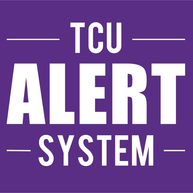 TCU Alert System graphic