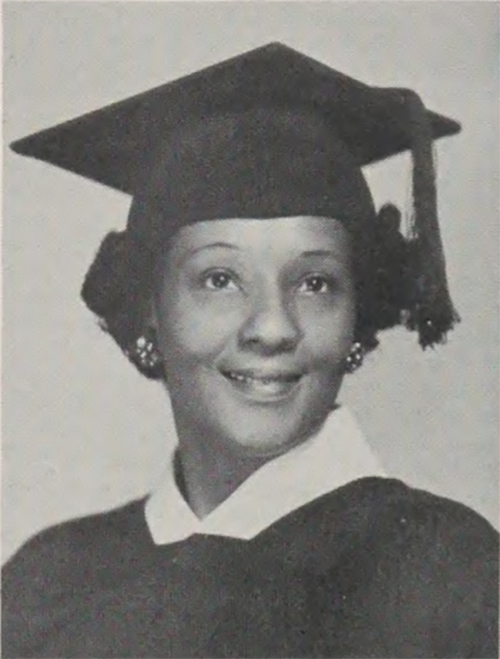 Vada Felder in a graduation cap