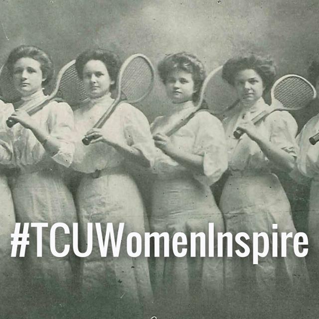 Historic photo of TCU women's tennis team