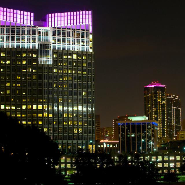 Fort Worth skyline at night