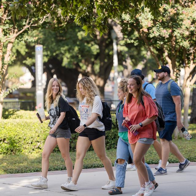 students on campus