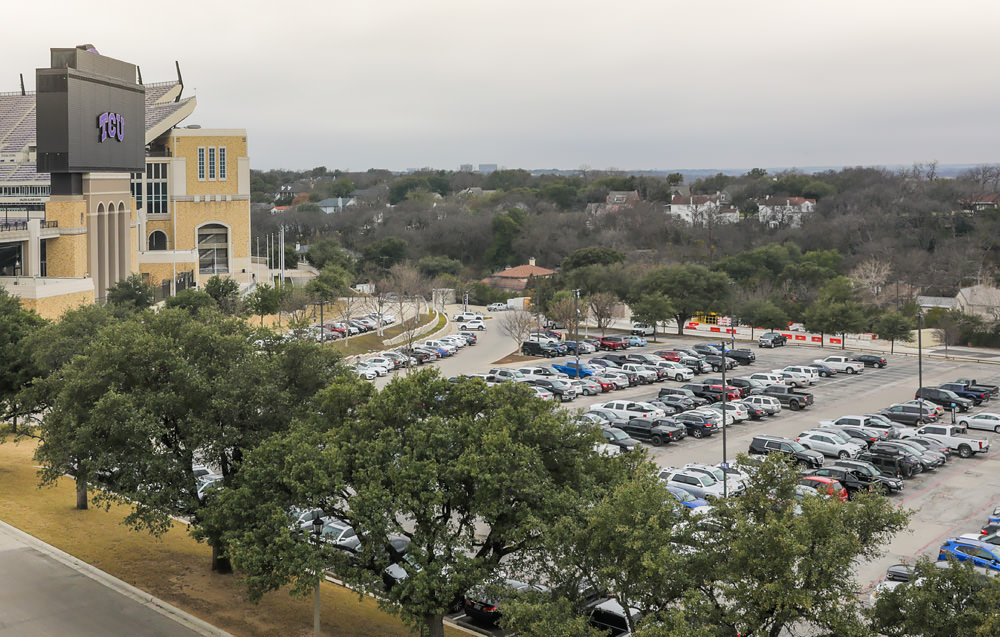 TCU football parking lot