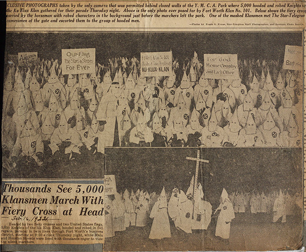 Fort Worth Star-Telegram clipping of KKK story