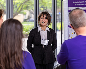 Presenter at poster exhibit
