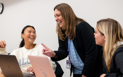 professor and students in classroom